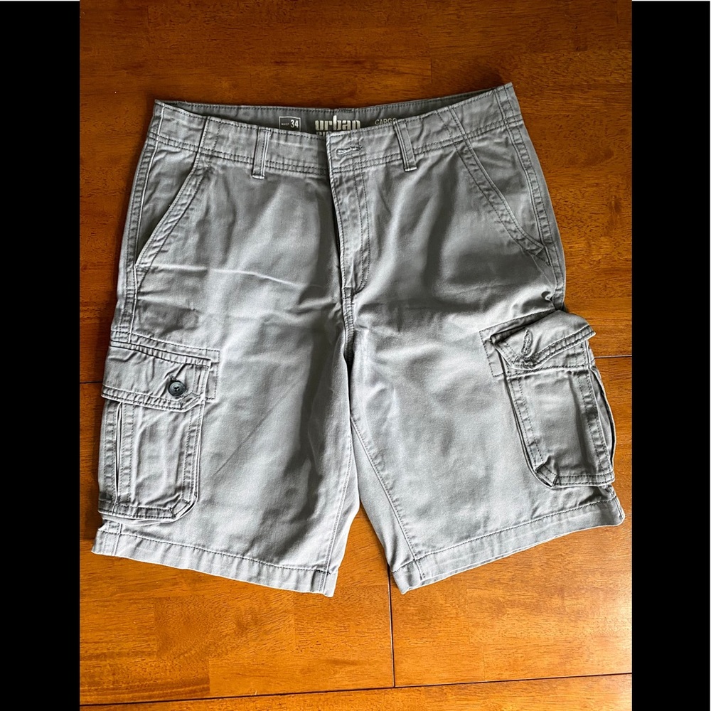 Grey Cargo Shorts